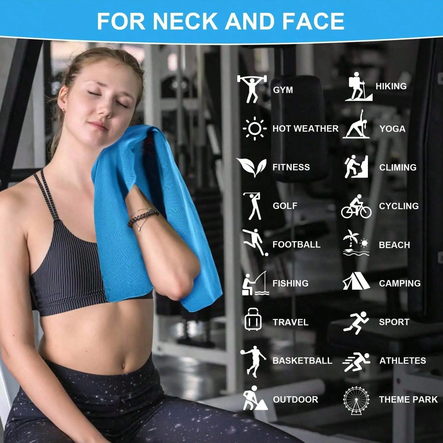 Sports Cooling Towels 4-Pack – Instant Cooling for Gym, Yoga & Outdoor