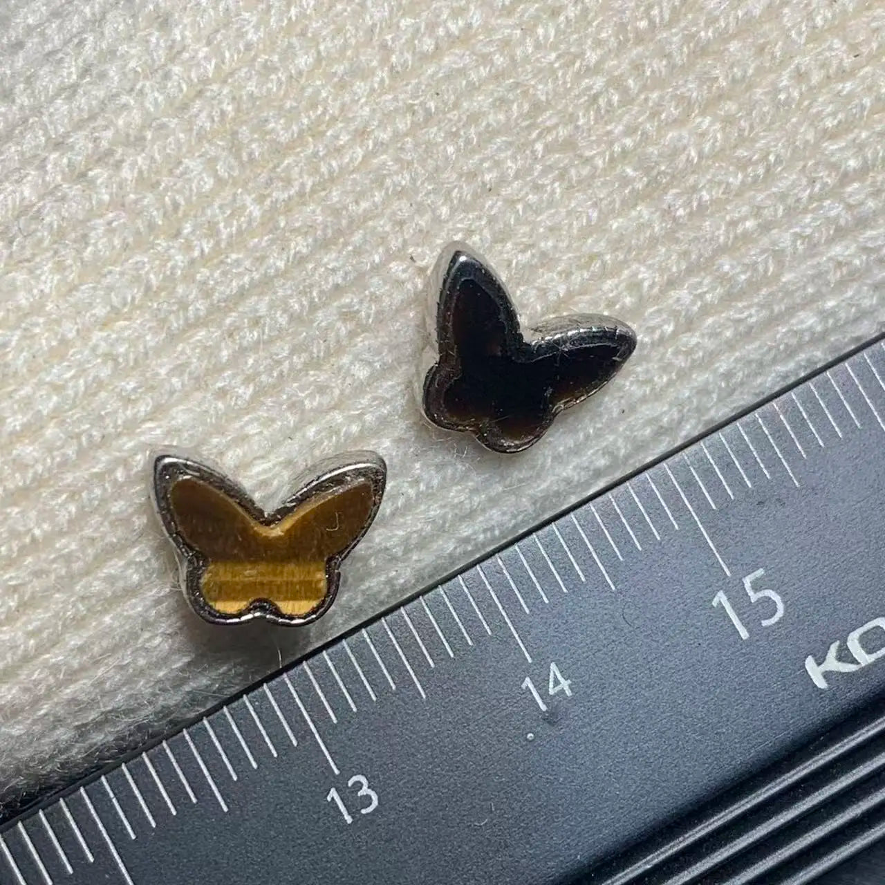 Vintage Natural Tiger's Eye Copper Stud Earrings – Genuine Gemstone for Women