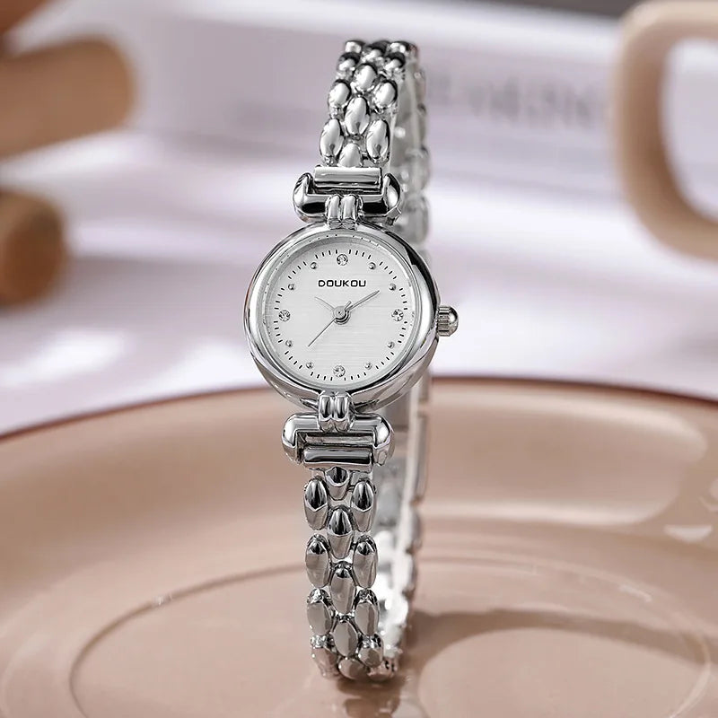 Luxury Small Dial Gold Women's Watch – Bracelet Strap Quartz