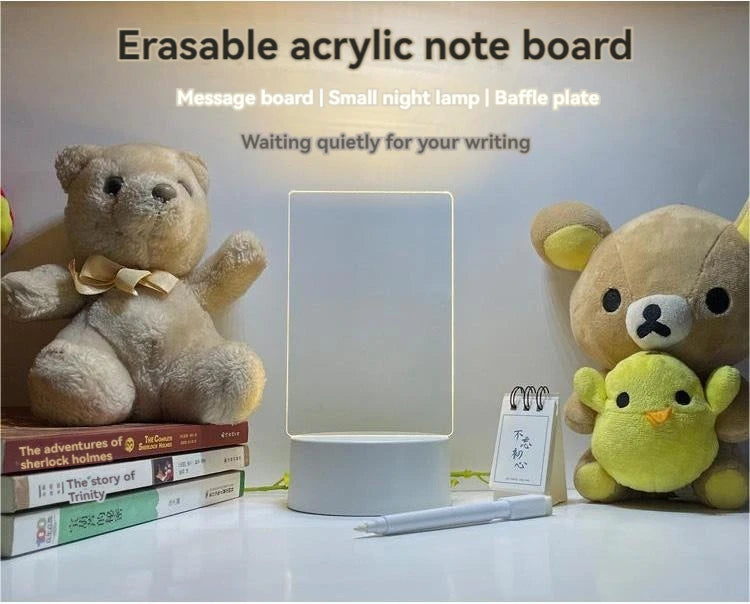 Erasable USB Drawing Board & Night Light - Ideal for Children's Bedrooms