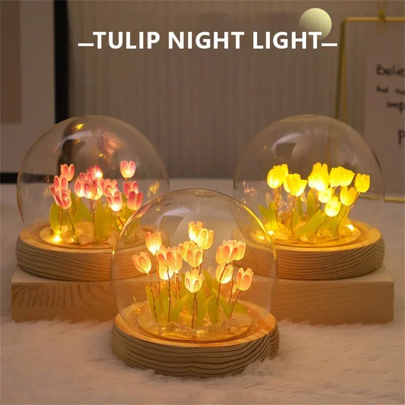 Handmade Tulip LED Night Light - Perfect Gift for Any Occasion