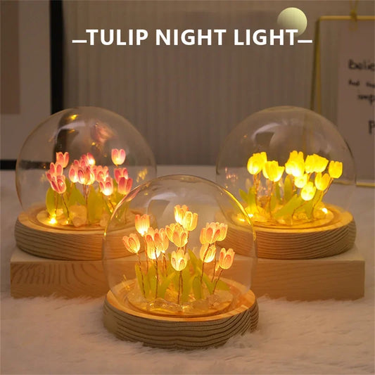 Handmade Tulip LED Night Light - Perfect Gift for Any Occasion
