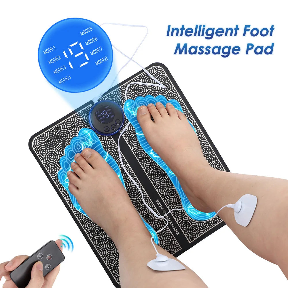 EMS Foot Massager Pad - Electric Muscle Stimulation for Pain Relief and Relaxation