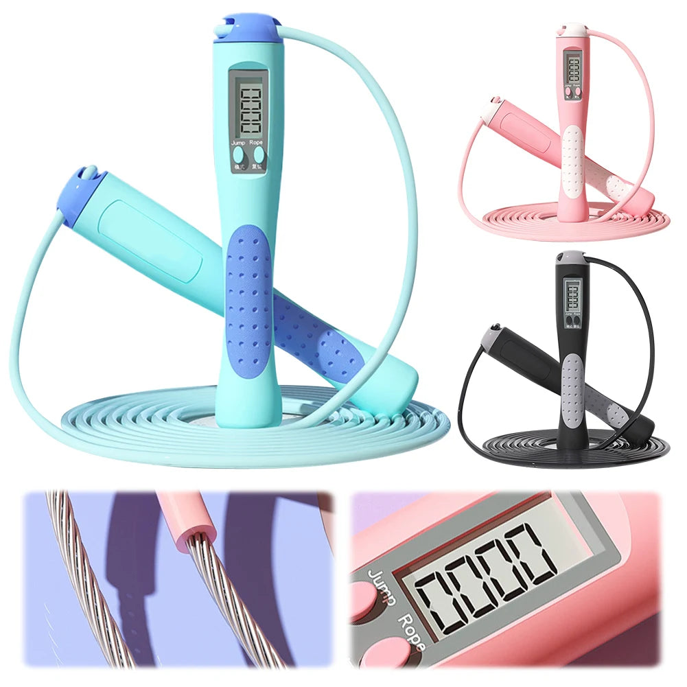 2.8m Digital Counting Jump Rope - Adjustable Fitness Skipping Rope