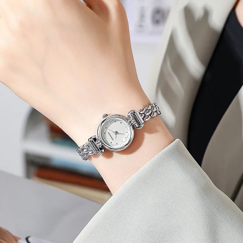 Luxury Small Dial Gold Women's Watch – Bracelet Strap Quartz