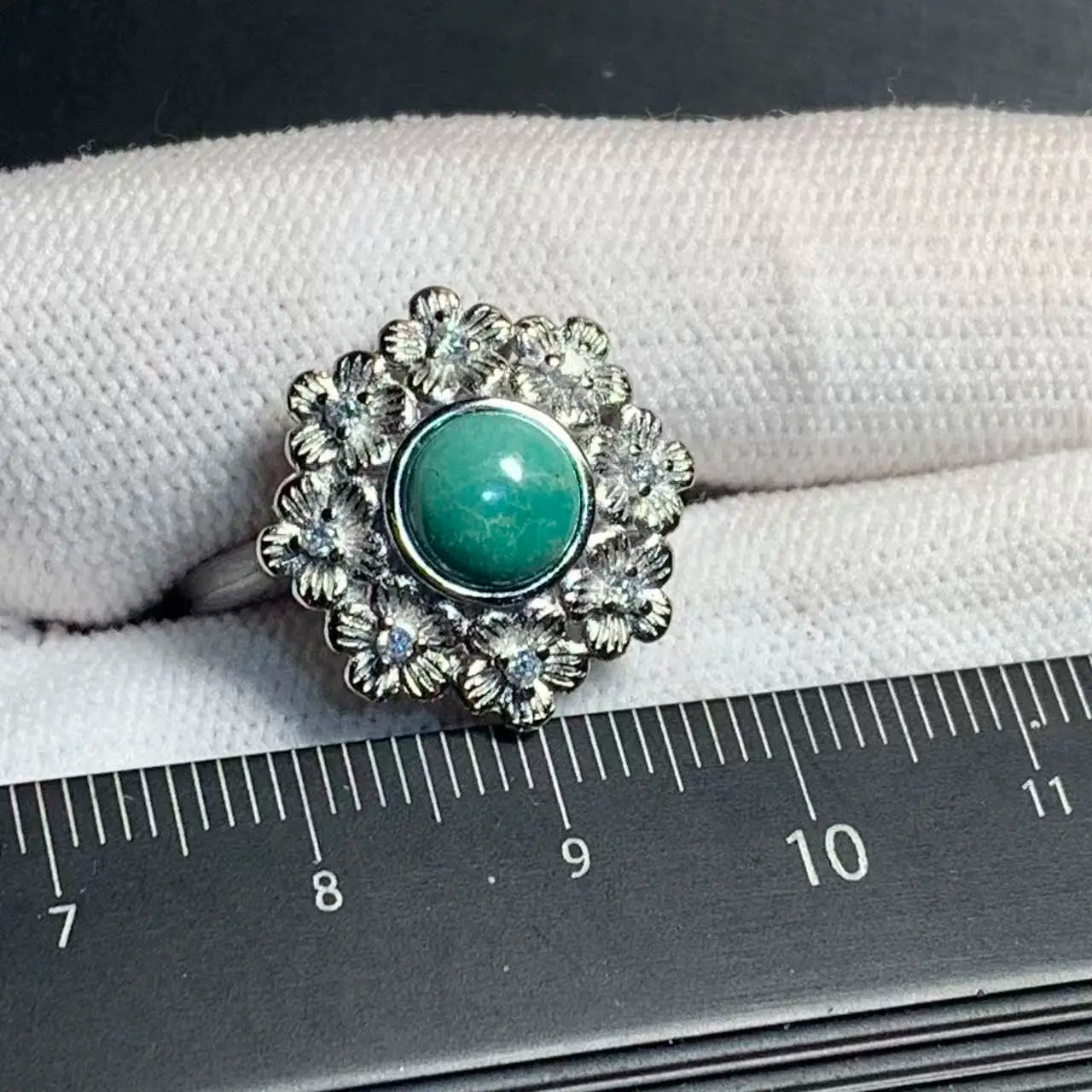 Natural Turquoise Adjustable Ring – Vintage Gemstone Ring for Women