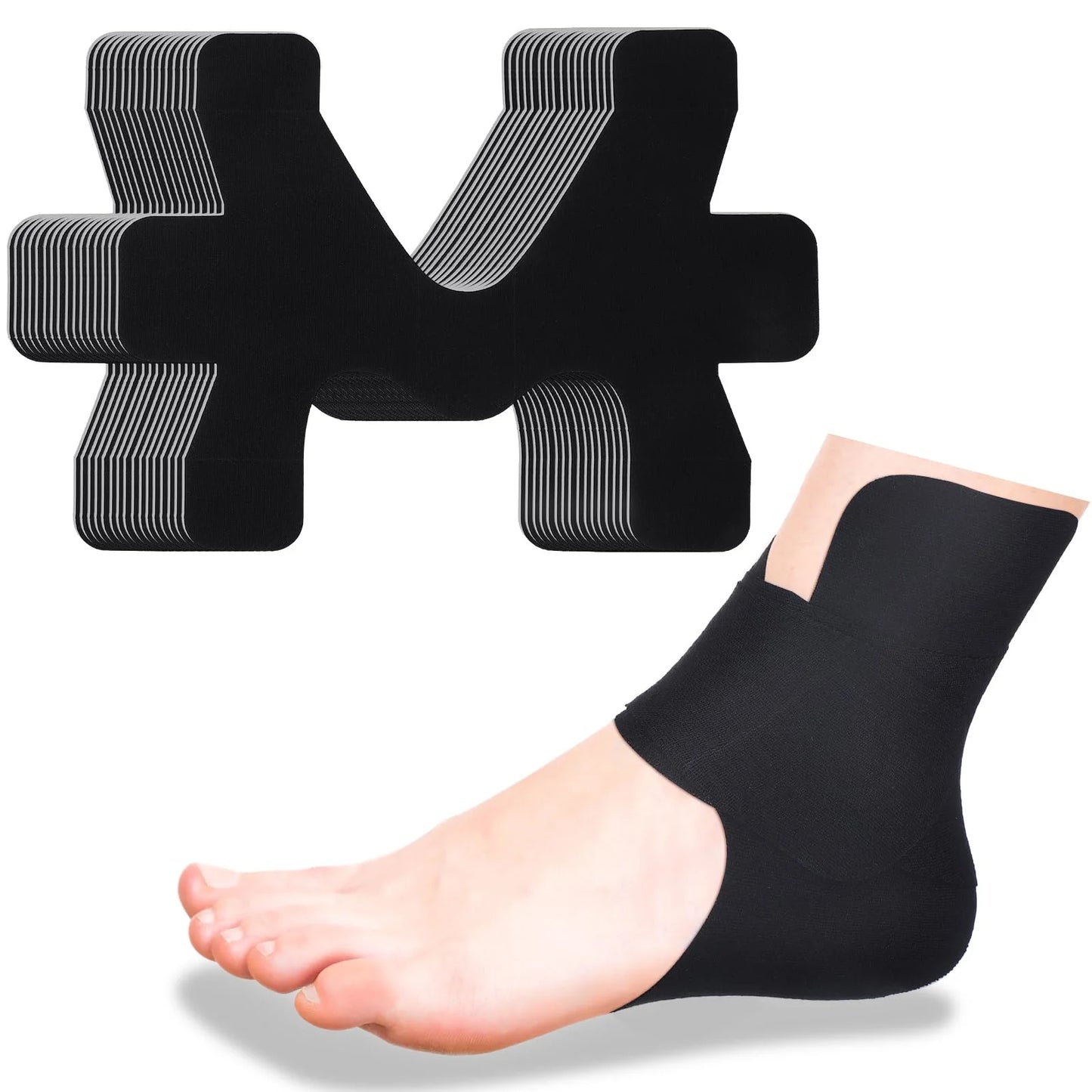 Kinesiology Ankle Tape – Breathable Elastic Strips for Sprain Prevention