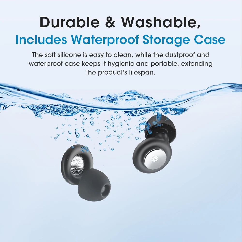 Silicone Ear Plugs Sleeping Earplugs Noise Reduction Reusable Washable Ear Plug for Dual Noise Reduction Ear Plug Protection