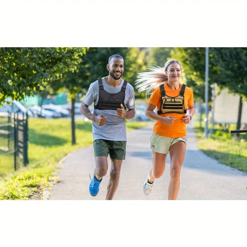 Tactical Running Vest Bag - Multi Pocket Chest Bag With Phone & Bottle Holder