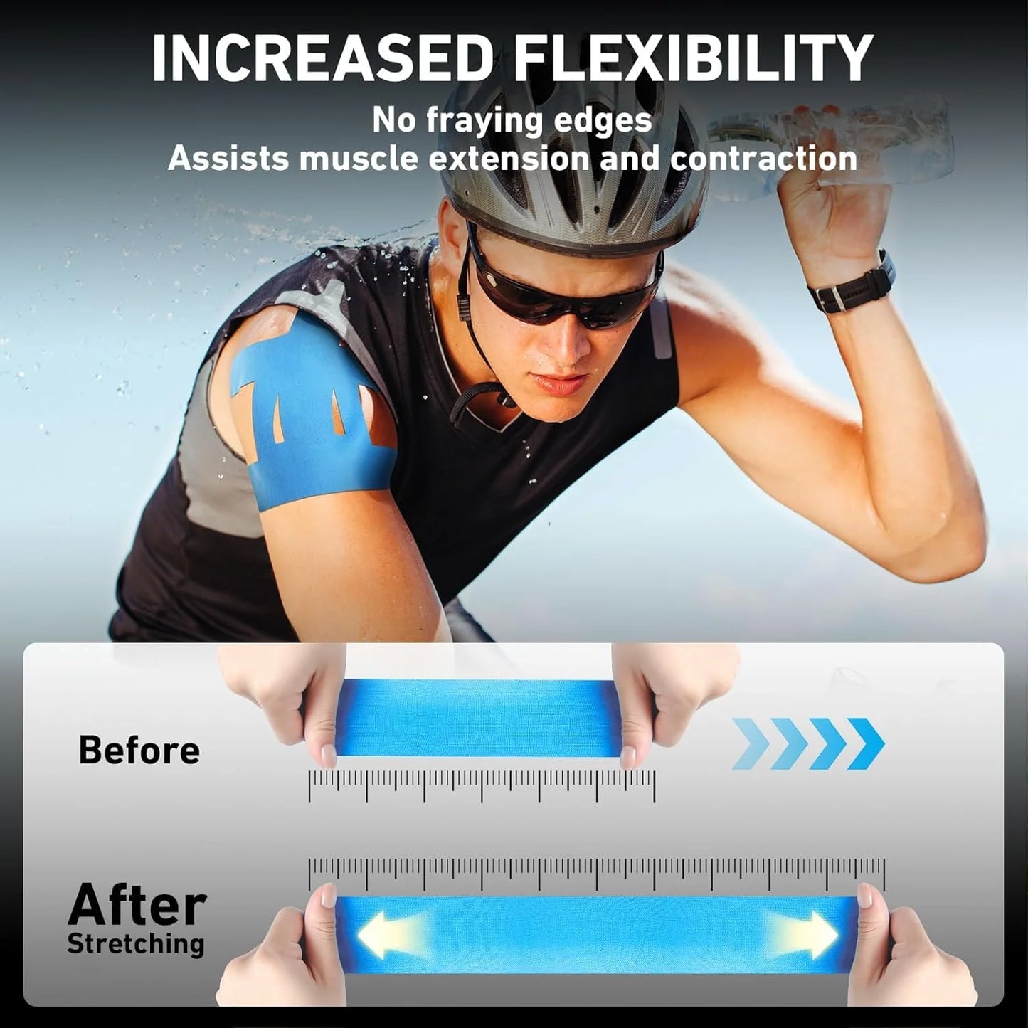 Kinesiology Shoulder Tape – 10pcs Precut Waterproof Pain Support