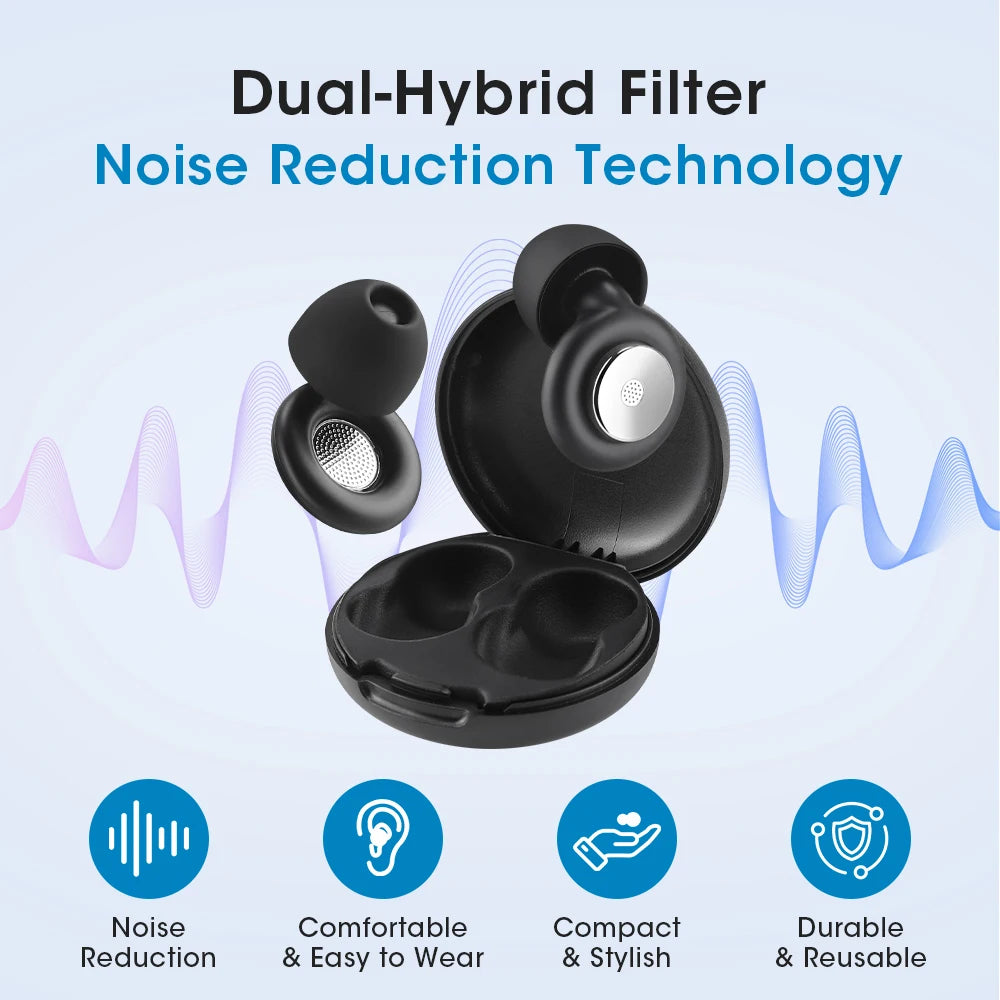 Silicone Ear Plugs Sleeping Earplugs Noise Reduction Reusable Washable Ear Plug for Dual Noise Reduction Ear Plug Protection