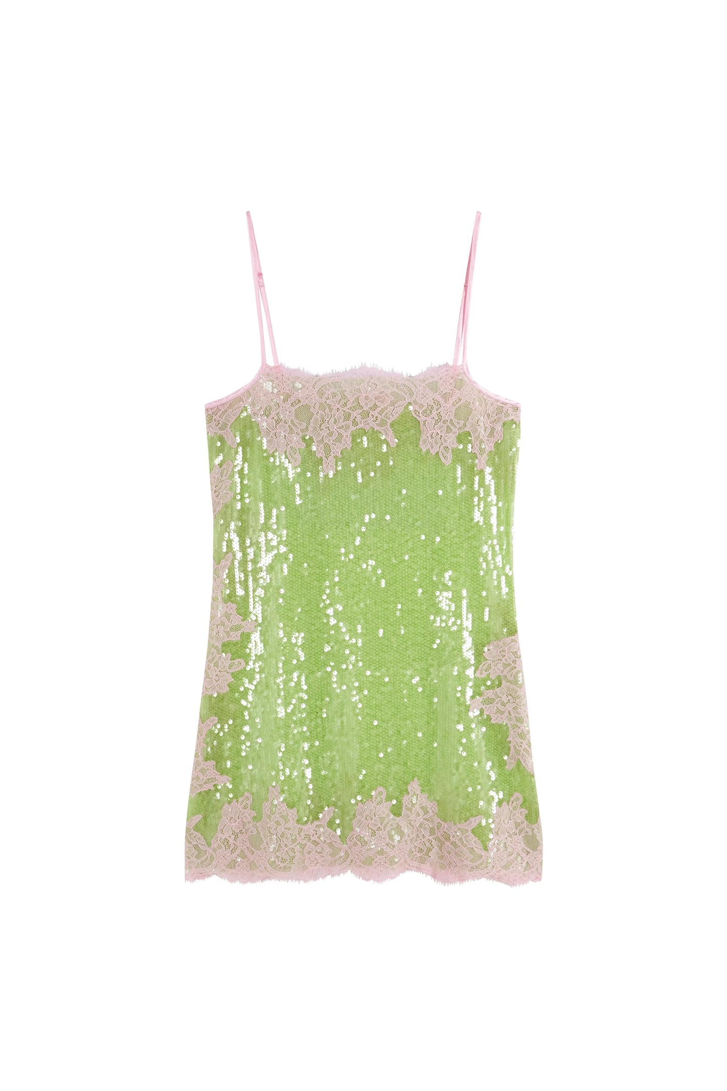 Women's Floral Lace Sequin Mini Slip Dress – Spaghetti Strap Sweetheart Bodycon