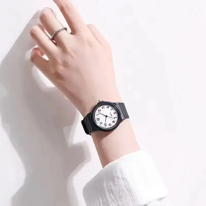 Exam Watch for Women – Simple Silicone Strap Waterproof Quartz