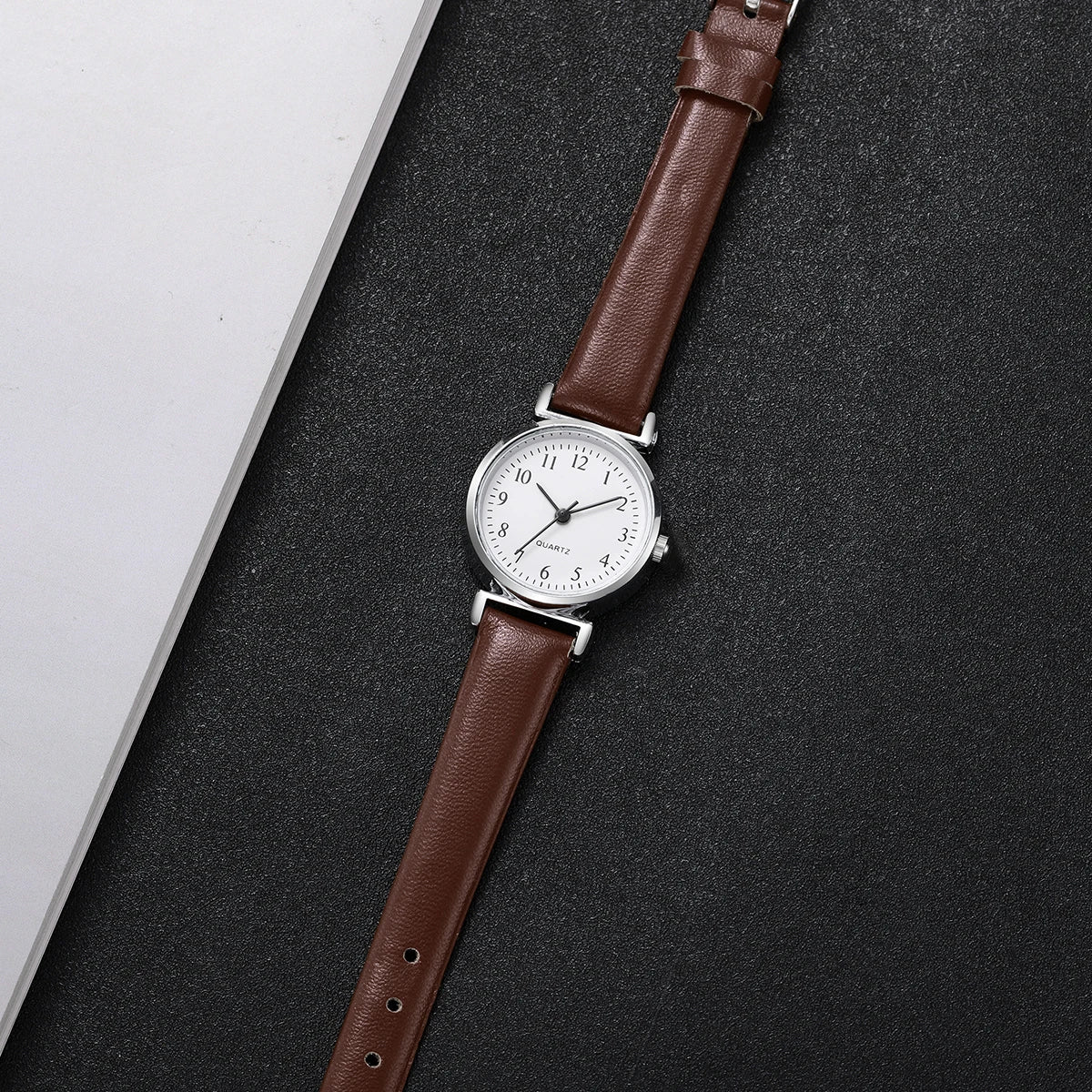 Fashion Small Dial Women's Quartz Watch – Leather Band Analog Wristwatch