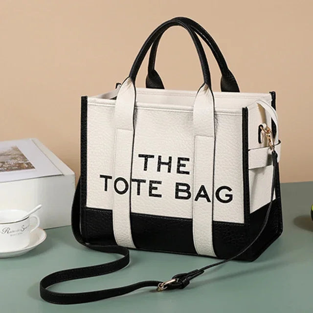 PU Leather Tote Bag for Women - Fashion Shoulder & Crossbody, Large Capacity