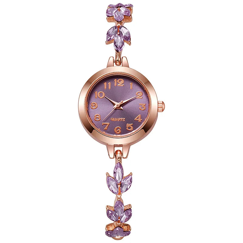 Elegant Women's Rhinestone Bracelet Quartz Watch – Luxury Ladies Wristwatch Gift