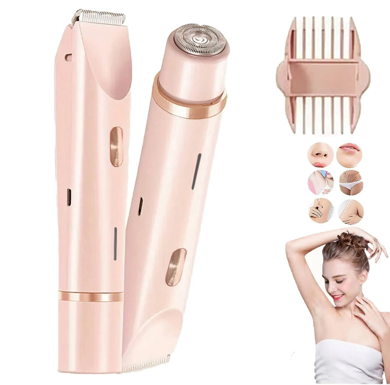 2in1 dual head women's electric shaver