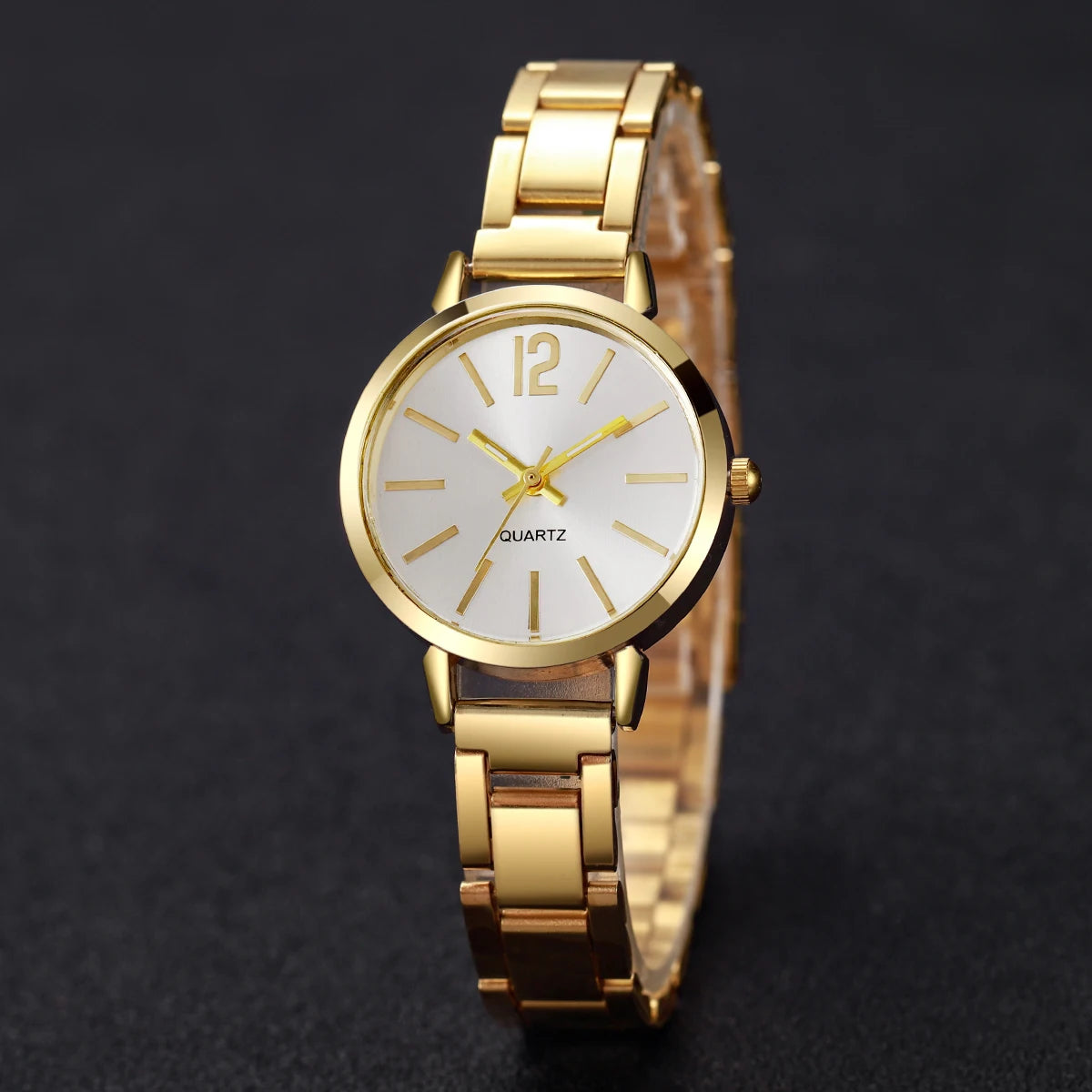 Fashion Women's Stainless Steel Quartz Watch – Analog Wristwatch Set 1/3PCS
