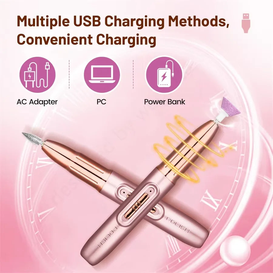 Electric Nail Grinder – Rechargeable Portable Nail File & Polisher