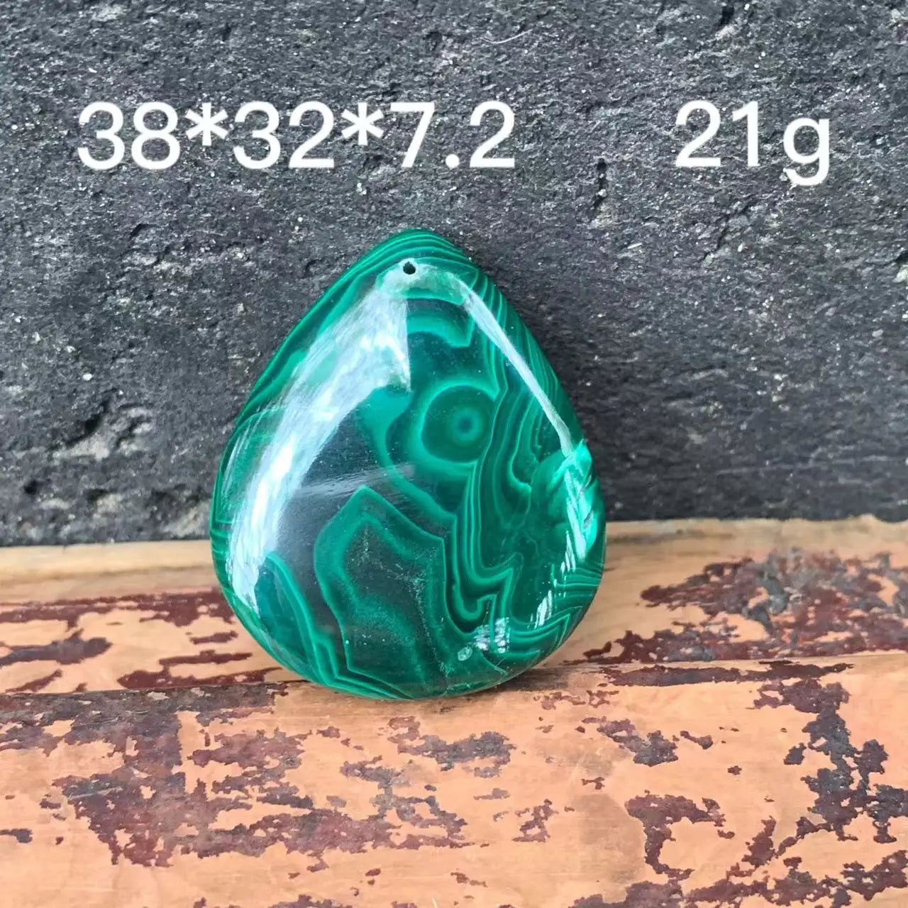 Natural Malachite Chrysocolla Pendant Necklace – Water Drop Gemstone Jewelry for Women & Men