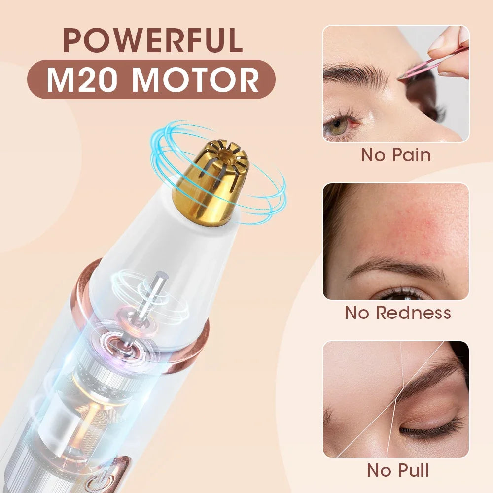 2-in-1 Nose & Eyebrow Trimmer – USB Cordless Electric Facial Hair Trimmer