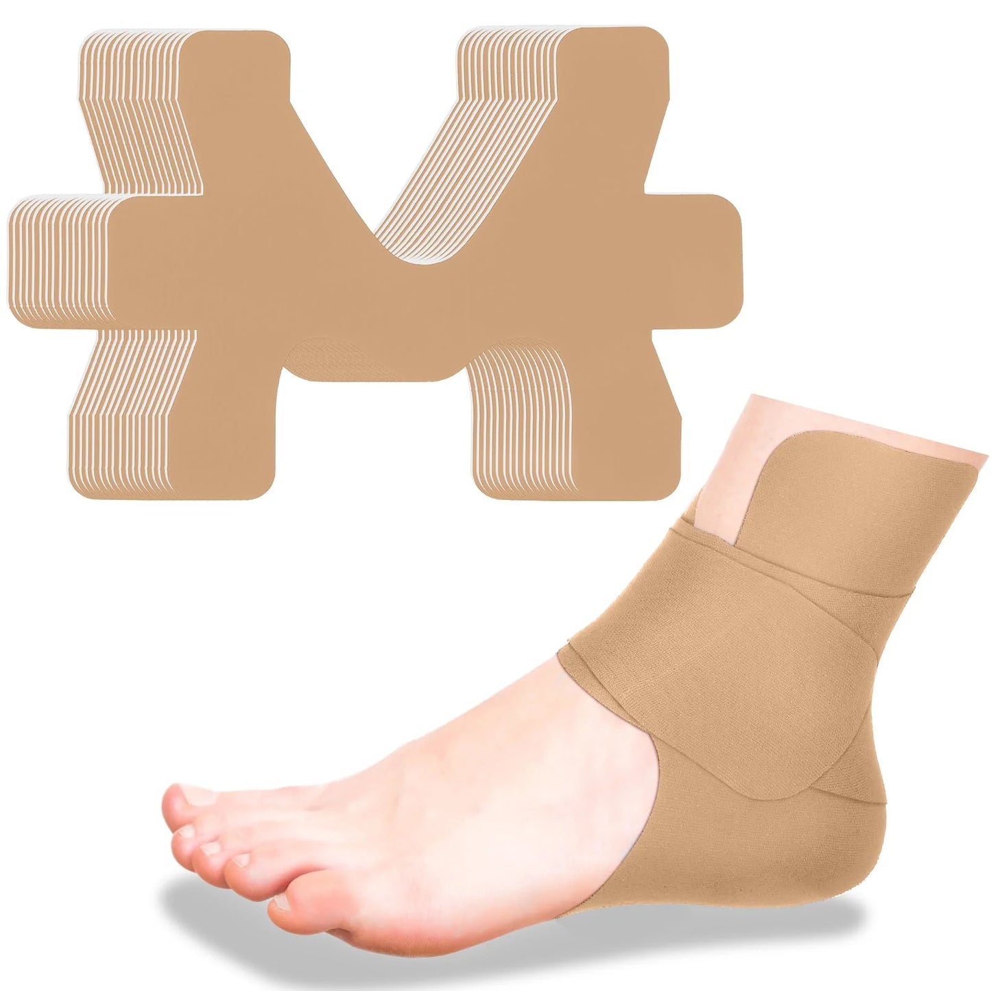 Self-Adhesive Athletic Tape – 10pcs Elastic Bandage for Ankle & Joint Support